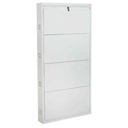 Tufferone 4 Shelves Metal Powder Coated White Shoe Rack-image-34