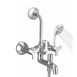 Mayur Ocich Trio 2 Pcs Trio-710 Brass Wall Mount 3 In 1 Heavy Duty Wall Mixer Set with 5-Flow Handshower-image-34
