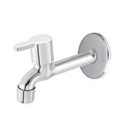 Spazio Stainless Steel Chrome Finish Fusion Collection Long Body Bib Cock with Wall Flange-picture-28