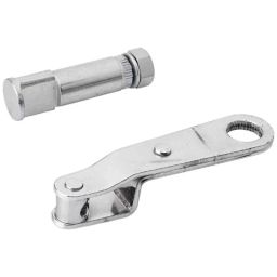 AllExtreme EXTBCLC Chrome Rear Drum Brake Cam with Lever Set-34