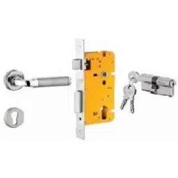 Dorset ML Series Inspire 70mm Stainless Steel Silver Chrome Finish Door Handle Lock Set with Both Side Key Cylinder, ML IP OR (Pack of 2)-image-81