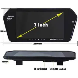 Auto Pearl CBP171 7 inch HD Bluetooth LED Touch Screen with 8 LED Reverse Camera for Lexus GS350 image 3
