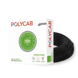 Polycab Maxima Plus 6 Sqmm Black Single Core Eco Friendly Greenwire FR PVC Copper Insulated Cable, Length: 90 m-image-3