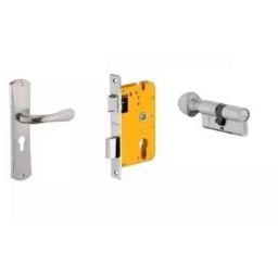 Dorset HL Series Lily 60mm Stainless Steel Door Handle Lock Set with Coin &a; Knob (Pack of 3)-picture-13