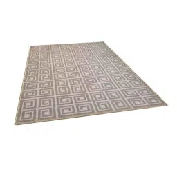 Matz and More 100x150cm Nylon Beige Greek Symmetric Key Anti-Slip Rug, F-GRK-SK-31-R1-image-51