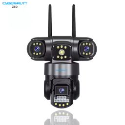 Cybernautt Z6D 6MP HD PT Triple Screen Smart Wi-Fi Camera with Colour Night Vision, Human Detect, Motion Detect, 2 Way Audio &a; Support SD Upto 128GB image 2