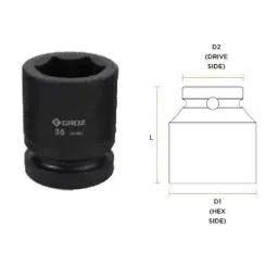 Groz 32mm 1 inch Drive Hex Impact Deep Socket, ISKT/H/0-1/32D-picture-30