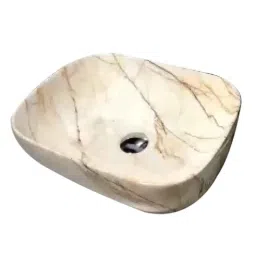 Hisre 45x33x12.7cm Ceramic Brown &a; White Table Top Wash Basin, SKT401-image-92