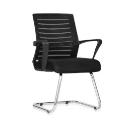 Da URBAN Bella Black Medium Back Mesh Heavy Duty Metal Frame Office Ergonomic Chair-picture-43