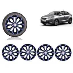 Auto Pearl 4 Pcs 15 inch Violet &a; Black ABS Press Type Hubcap Wheel Cover Set with Retention Ring for Maruti Suzuki BalenoNew-picture-28