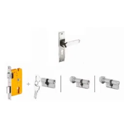 Dorset Hale HL HALE 190mm Zinc SC Finish Lock Set with Both 70mm Side Key Cylinder-picture-42