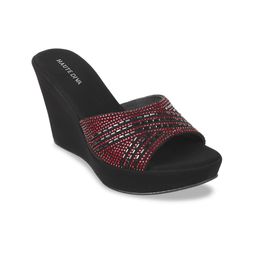 Mochi Open Toe Embellished Wedge Heels-15