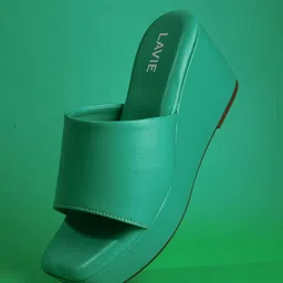 Lavie Open Toe Wedge Heel Mules-3