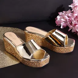 Truffle Collection Open Toe Wedge Heels-14