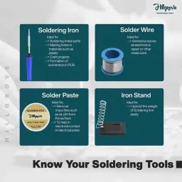 Hillgrove HGCM414M1 25W Flat Tip Mobile Soldering Iron Equipment Tool Kit &a; Digital Multimeter Combo, HGCM713 image 2