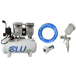 Bluex 0.75HP 25 Litre Oil Free Air Compressor with AIR Nozzle, Spray Gun &a; PU Pipe, XS-3TVO-GVBR-picture-35