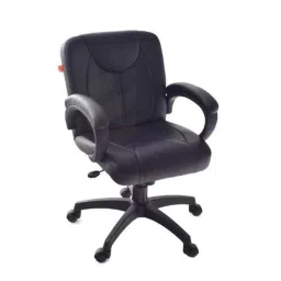 Da Urban Leatherette Deaver Black Swivel Computer Task Chair with Armrests-picture-19