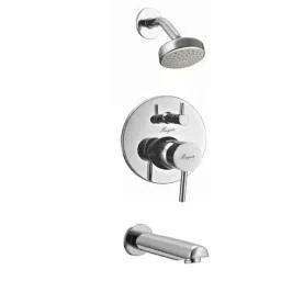 Mayur Ocich 3 Pcs Brass Wall Mount Diverter Wall Mixer Set with LAX High Pressure Shower &a; Bath Spout-picture-7