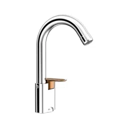 RN Amara Collection Rose Gold Chrome Brass Swan Neck Tap with Swivel Spout &a; Flange, RNAMA25G10-picture-12