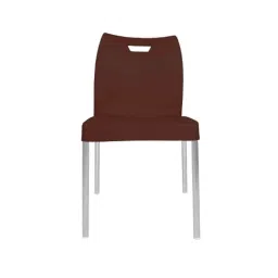 Diya Max Brown Solid Back Plastic Chair without Arm-20