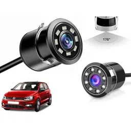 Auto Pearl 8 LED Black Waterproof &a; Shockproof HD Night Vision Car Reverse Parking Camera for Volkswagen Polo Vivo GT 2013 onwards-picture-20