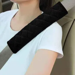 Edylinn Black Soft Seat Belt Cover for Fiat Punto (Pack of 2)-image-83