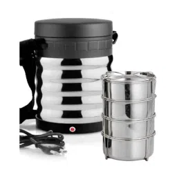 Elegante 4 Containers Stainless Steel Electric Lunch Box (Pack of 2)-image-25