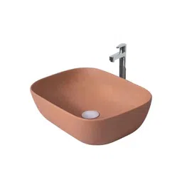 Osam 410x335x150mm Ceramic Almond Matt Bathroom Wash Basin-picture-31