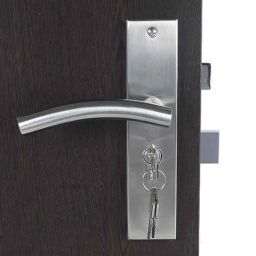 Homexpert MG1102-CYS-BSK 8 inch 60mm Stainless Steel Silver Cylindrical Plate Both Side Key Mortise Door Lock Set-image-52