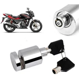 Auto Pearl Stainless Steel Silver Heavy Duty Anti Theft Motorcycle Disc Brake Lock, Lock-146-picture-13