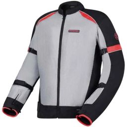 AllExtreme SNOWSTORM Mesh Fabric Black &a; Red Bike Riding Jacket with Armour Protector Back Elbows &a; Shoulders, Size: XL-image-59