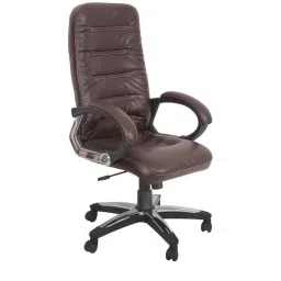 Caddy PU Leatherette Brown Adjustable Office Chair with Back Support, DM 900-picture-6