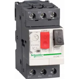 Schneider Electric TeSys Economy 23A Triple Pole Thermal Magnetic Motor Circuit Breaker With Push Button Control, GV2ME21, Breaking Capacity: 15 kA-30