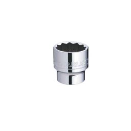 Stanley 1/2 inch 24mm 12 PT Chrome Vanadium Steel Standard Bi-Hexagonal Drive Socket, 1-88-796-image-66