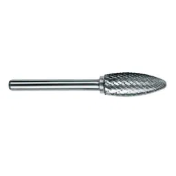 Totem 16x34mm SH Standard Cut Flame Shaped Carbide Rotary Burr, FAC0200429, Overall Length: 84 mm, Shank Diameter: 8 mm-image-4