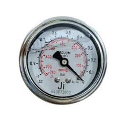 Japsin Instrumentation -760 to 0 mmhg Stainless Steel Glycerin Filled Analog Vacuum Gauge, JI-PG-112-44