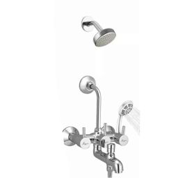 Mayur Ocich Flaro 3 Pcs Brass 3 In 1 Heavy Duty Wall Mixer Set with LAX-OHS &a; 5-Flow Handshower-image-87