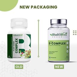 Health Veda Organics 60 Pcs Plant Based B-Complex Capsules image 2