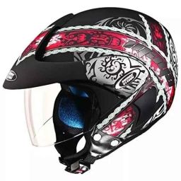 Studds Marshall D4 Decor Plastic Black Open Face Helmets, Size: 600 mm-picture-28