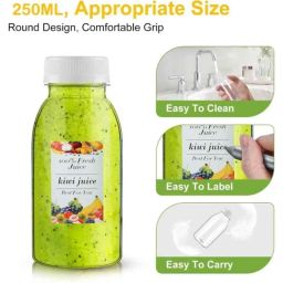 Divatos 250ml Plastic Transparent Round Bottle for Multi Use, DIPB250MLRTW (Pack of 10) image 4