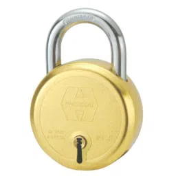 Harrison M.P.3 65mm Brass Clinched Joint Round Padlock with 3 Keys, 0053-15