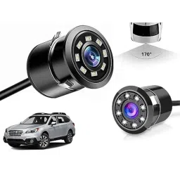 Auto Pearl 8 LED Black Waterproof &a; Shockproof HD Night Vision Car Reverse Parking Camera for Subaru Outback-picture-33