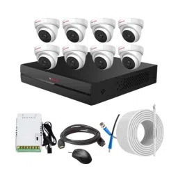 CP Plus 2.4MP Full HD Audio Indoor &a; Outdoor CCTV Combo Kit with 8Ch DVR, 8 Dome Camera, 8Ch SMPS, 70m Copper Cable &a; Connectors-23
