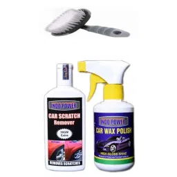 Indopower Ff974 100g Car Scratch Remover, 250ml Car Wax Polish Gun &a; All Tyre Cleaning Brush Kit, AHh977-image-17