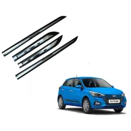 SureStrive 4 Pcs Black &a; Silver Side Door Car Beading Set for Hyundai I20 Elite 2020 Onwards-34