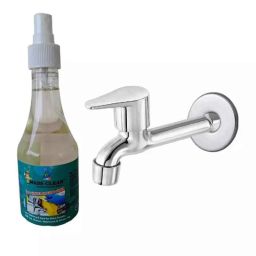 Fastgear Stainless Steel Silver Chrome Finish Bib Tap, FG1152-18