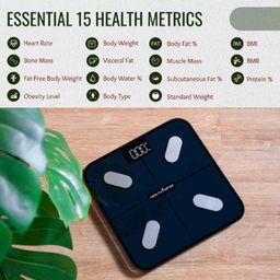 HealthSense HealthU Plus Smart Bluetooth Weighing Scale with Heart Rate Feature, YS-BS181 image 2