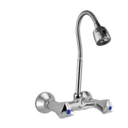 Mayur Ocich Tri Brass Dual Flow 360 Degree Spout Wall Mounted Sink Mixer-image-54