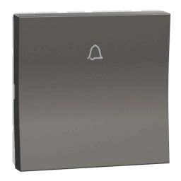 Schneider Electric Miluz ZeTa 6A 2 Module Warm Grey Bell Push, MZBP2M_WG-20