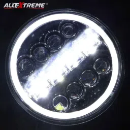 AllExtreme 75W 12 LED Round Full Ring Headlight with 3 Color for Royal Enfield, Jeep &a; Harley Davidson, EX7SB45 (Pack of 2) image 5